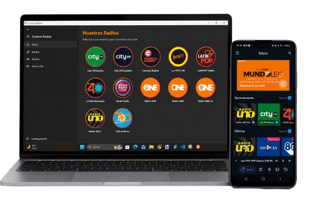 Interfaz de la App La POPU FM